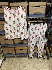 Secret Treasures Sleepwear Essentials Womens L 12-14 PJ Pajama Set Owls 9h