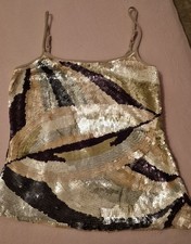 Sequin top with spaghetti straps by SINEQUANONE