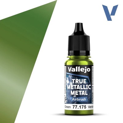 Vallejo True Metallic 77.175 Amber Green Airbrush 18ml