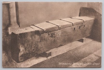 Wimborne Minster Saxon Chest Dorset RPPC 1911 S.C. Ryley