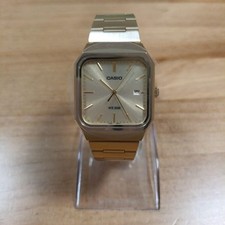 Casio MTP-B185G-9A Quartz Analog Watch, Gold, Square Case, 50M WR, New