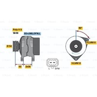 Bosch Generator Lichtmaschine 100A 14V FüR Opel Astra H Stufenheck Corsa C