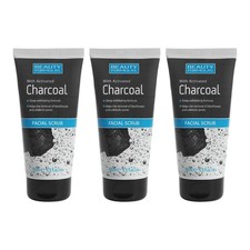 Beauty Formulas Charcoal Facial Scrub Deep Cleanser 150ml - Pack of 3