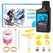 Brake Bleed Kit for Shimano Hydraulic Brakes with 150 ml Mineral Oil Brake Fluid