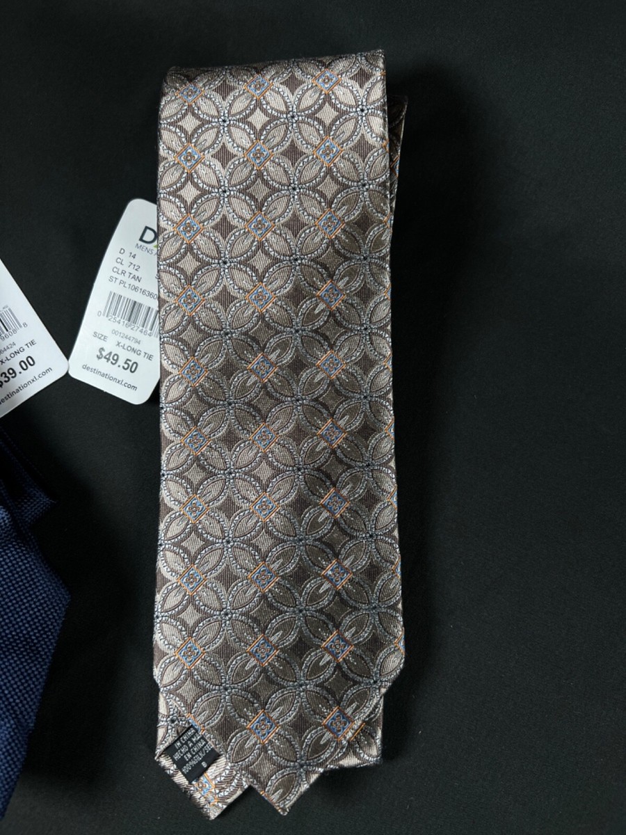 GS Designed in Italy 100% Silk Tie Light Blue beige Paisley NEW