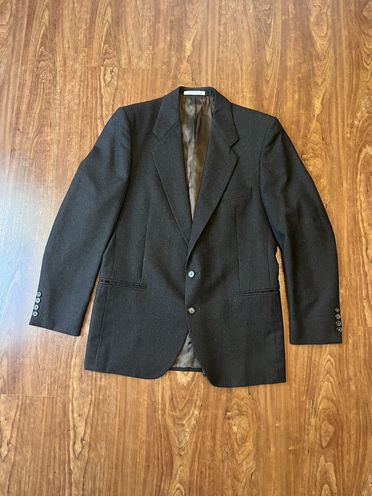 Giacca Blazer Vintage Uomo Yves Saint Laurent Donna Blazer Spilla Righe Tweed 41R