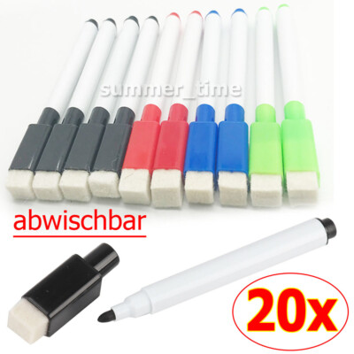 20x Magnet Whiteboard Marker Stifte Board Tafelwischer Flipchartmarker NEU