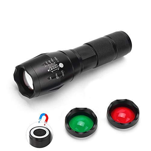 WESLITE Torcia Multicolore con Filtro Rosso Verde, 1000 lumen Torcia (V6F)