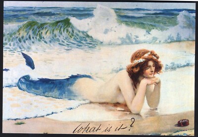Moderne Postkarte: BIRNENSEIFE Retro Werbung (Meerjungfrau). Mayfair, Ref PC525
