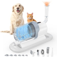 Low-Noise Pet Grooming Vacuum Kit - 5-in-1 Clippers and Trimming Tools for Dogs