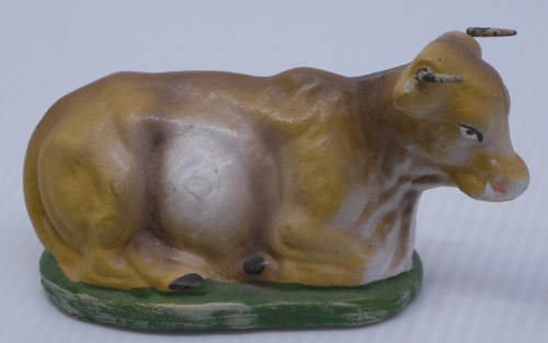 VINTAGE PAPER MACHE CHRISTMAS NATIVITY COW & DONKEY, GERMANY, REPLACEMENTS - Picture 2 of 7