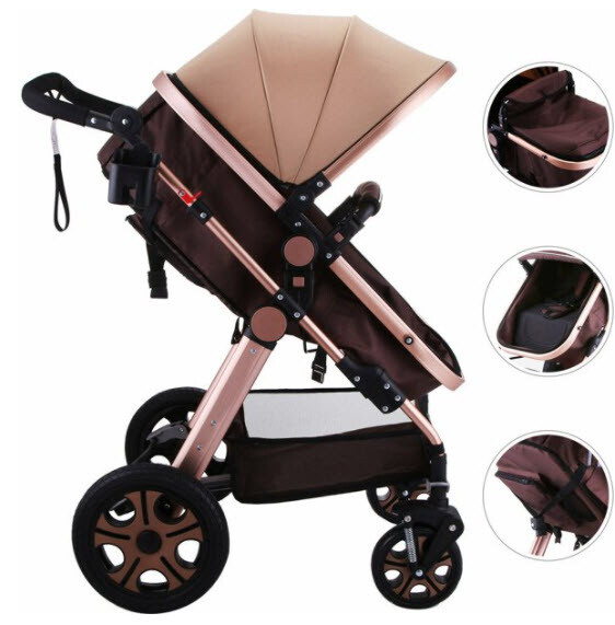 belecoo 3 in 1 baby pram stroller
