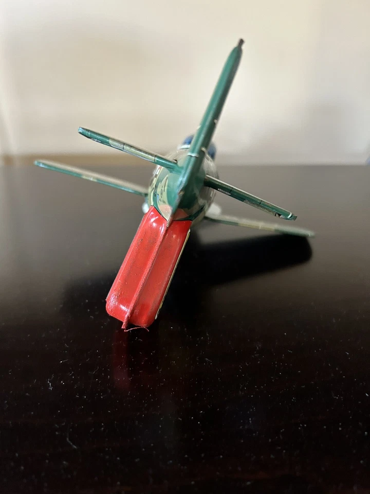 SPARK SHOOT WW2 GRUMMAN AVIÓN DE COMBATE JUGUETE LITOGRÁFICO DE HOJALATA AÑOS 50 JAPÓN NOMURA Foto 2 de 4