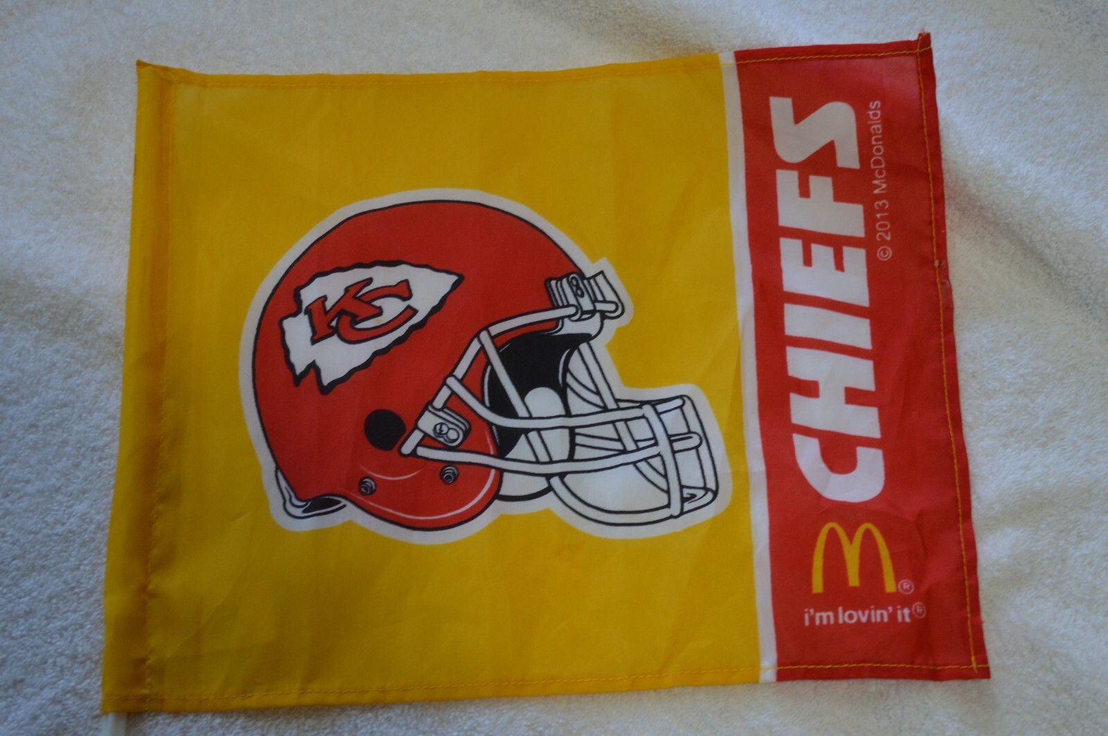 Kansas City Chiefs Car Flag (2013 McDonalds Special Edition) Blitz Box