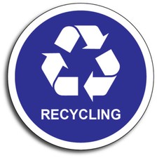 RECYCLE Trash Clean Decal Sticker Home Office School Recycling Renew and Reuse