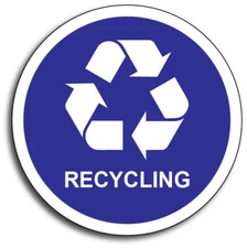 RECYCLE Trash Clean Decal Sticker Home Office School Recycling Renew and Reuse 