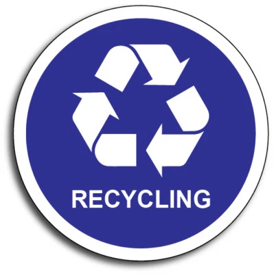 DECALS BY HALEY RECYCLE Trash Clean Decal Sticker Home Office School Recycling Renew and Reuse