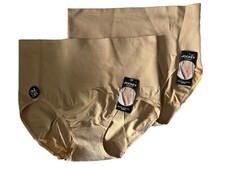 Jockey Slimmers Microfiber Seamfree Waist Slimmer Brief Panty Lot Of 2 Size XL