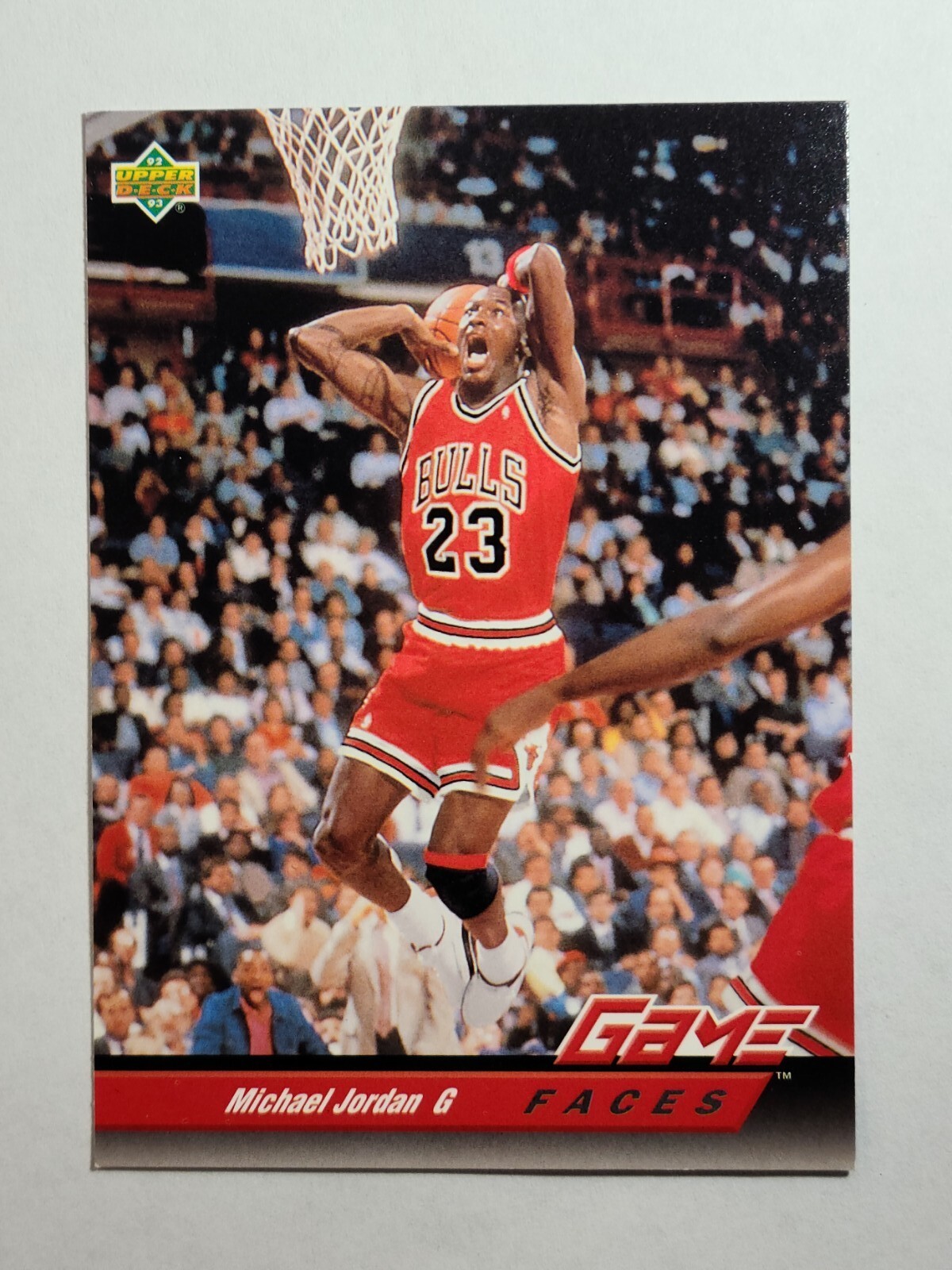 1992-93 Upper Deck Game Faces #488 Michael Jordan Chicago Bulls HOF