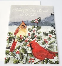 Christmas Card Classic Lang Co Heaven And Nature Cardinals Birds Ellen Stouffer 