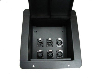 ProCraft Pro Audio Stage Floor Box 4 XLR 2 NE8FDP Ethercon Cat 5 Feed Through