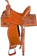 Western Handmade Barrel Racing Wooden Tree Tooled Carved 10-18 Inches