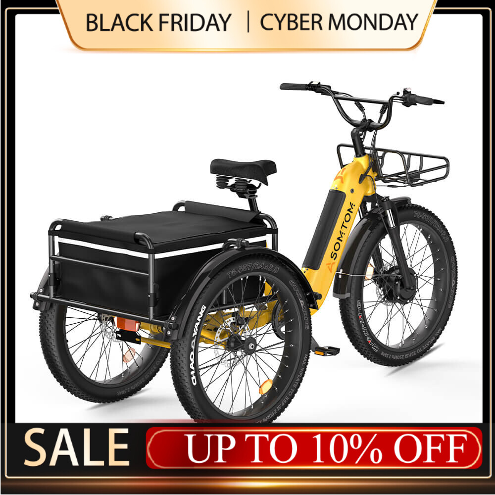 NEW 500W Electric Tricycle Adult 48V 15AH Fat Tire Electric Bicycle 3