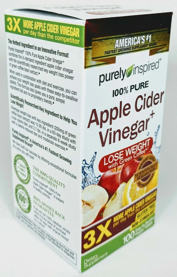 Vinagre de sidra de manzana puramente inspirado, 100 unidades...+ Foto 2 de 3