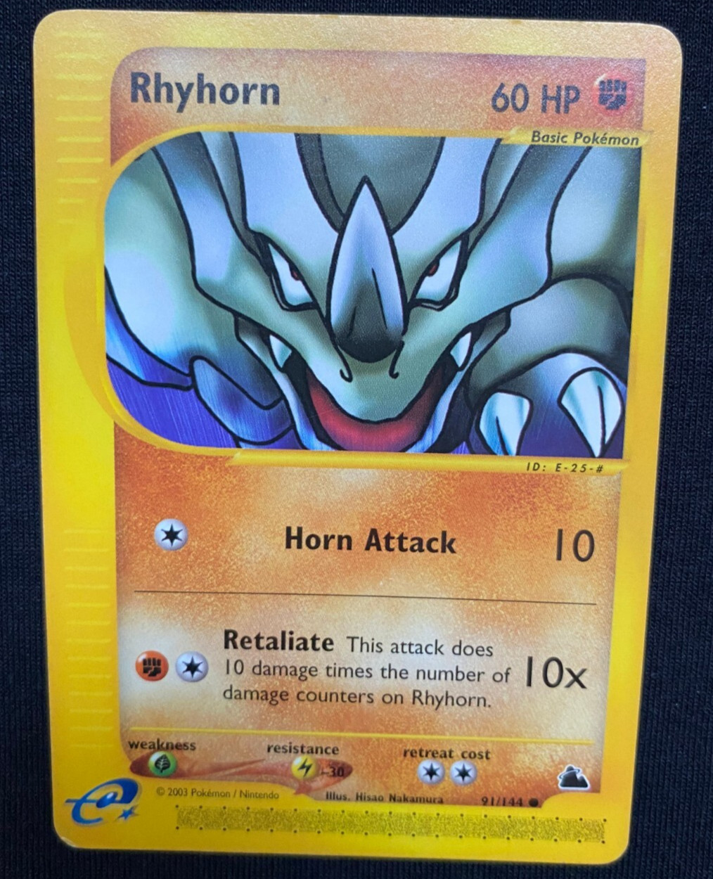 Pokemon Card Rhyhorn Skyridge Common 91/144 (NM)