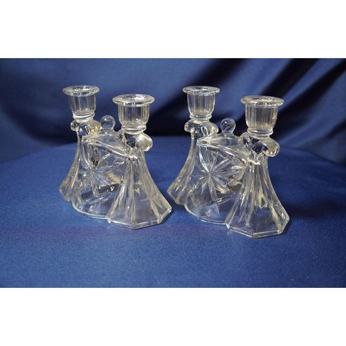 Doppellicht Kerzenständer vorgeschnitten klar von ANCHOR HOCKING -2 STÜCK (7c6) - Bild 1 von 9