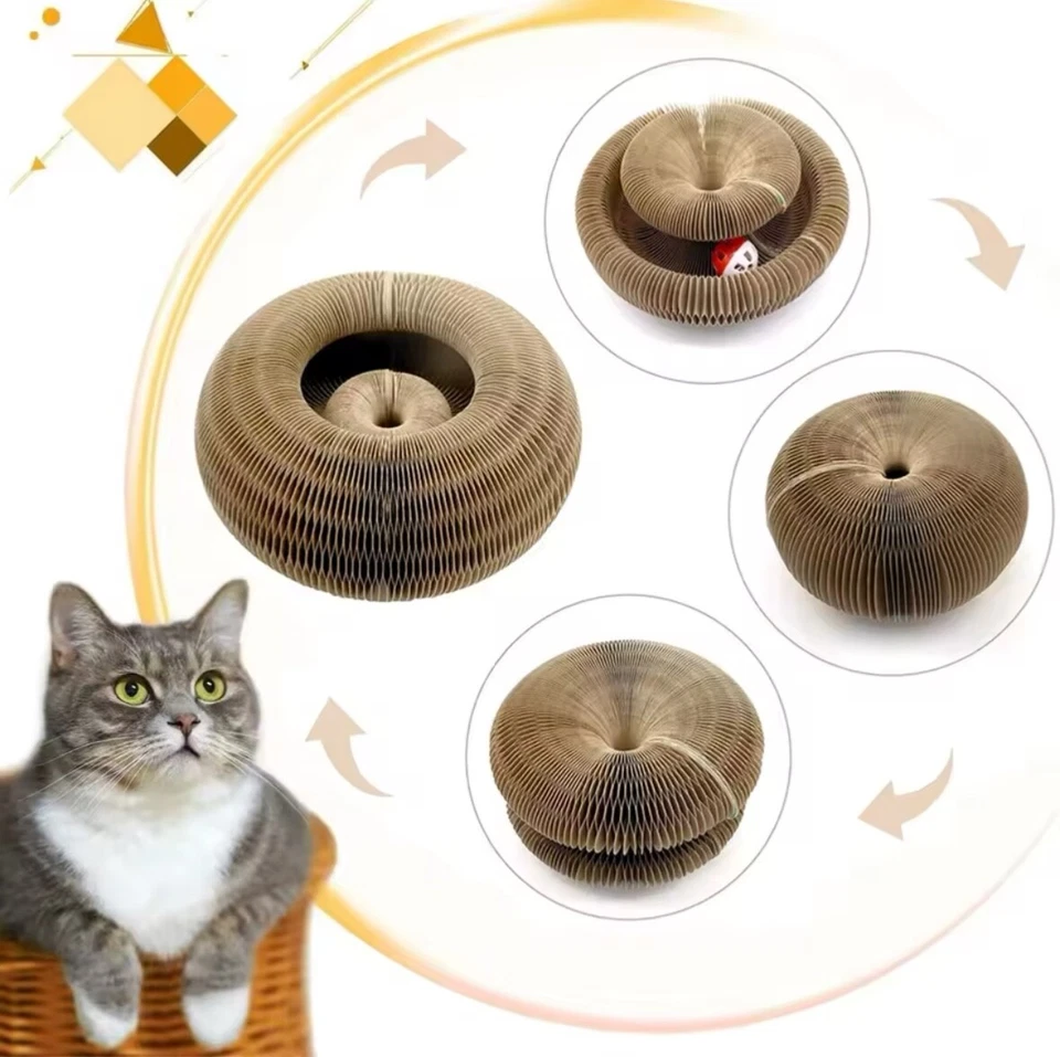 Magic Organ Cat Scratch Toy, Cat Scratching Toy With Ball, Scratch Board Cat Toy - Image 2 of 4