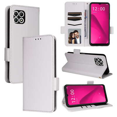Magnetic Flip Stand Card Wallet Case For T-Mobile Revvl 7 6X Pro T Phone 2 Pro
