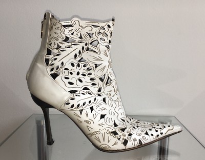 BALDININI Damen Stiefel Boots High Heels Weiß White 38 - Main Image