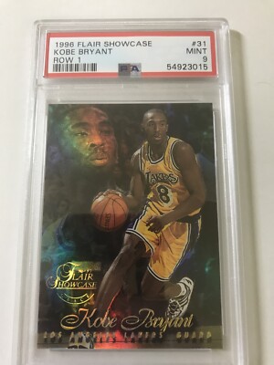 1996 Flair Basketball Showcase Kobe Bryant Row 1 #31 Psa 9 Mint