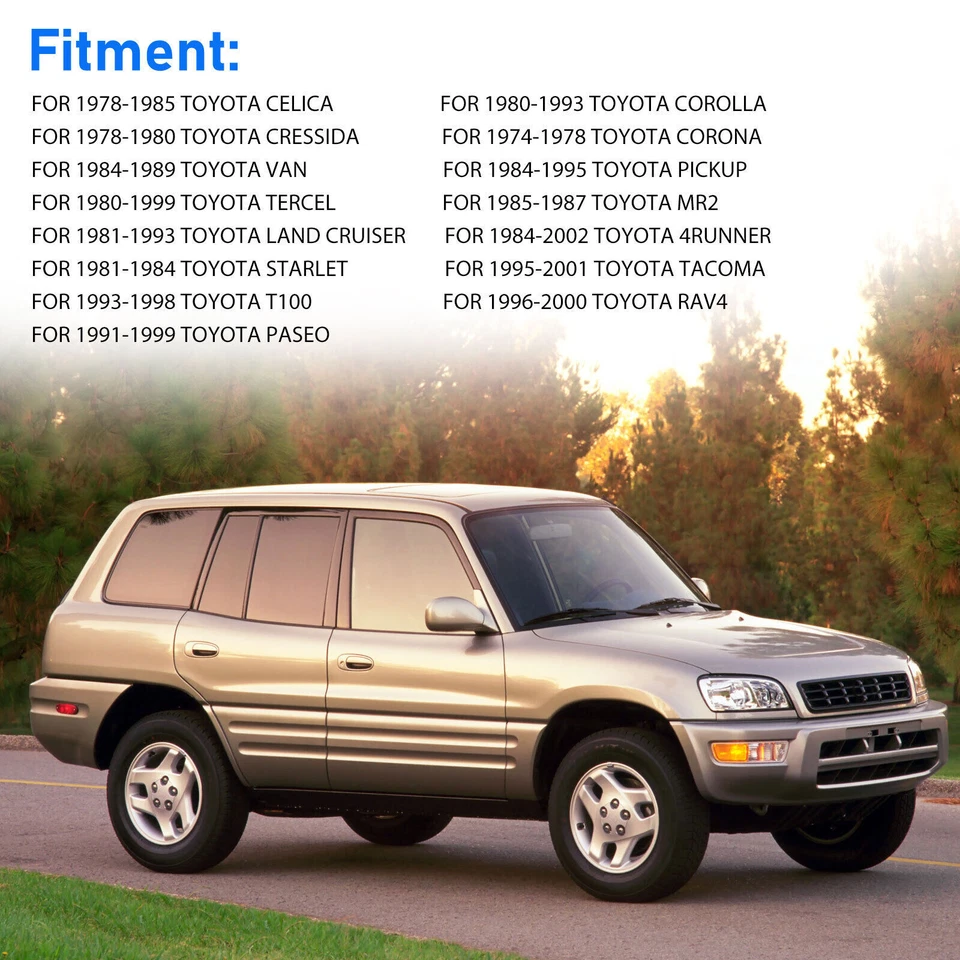 4 Pcs Heater A/C & Fan Control Knobs Switch Parts for Toyota 4Runner 1984 -2002 - Image 4 of 4