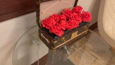 Louis Vuitton Malle Fleurs Flower Trunk Monogram Canvas water tray