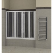 Box Doccia per Vasca a Soffietto in PVC Nicchia Sopravasca un Lato Anta Colorato