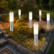 Außenstehlampe Sockelleuchte Wegelampe Bewegungsmelder LED Gartenlampe 6er Set