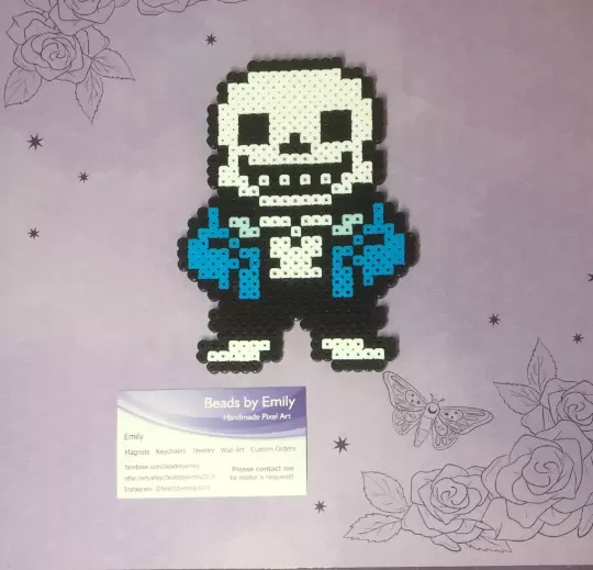 Undertale Sans Magnet - Pixel Fan Art - Annoying Dog Papyrus Frisk Flowey