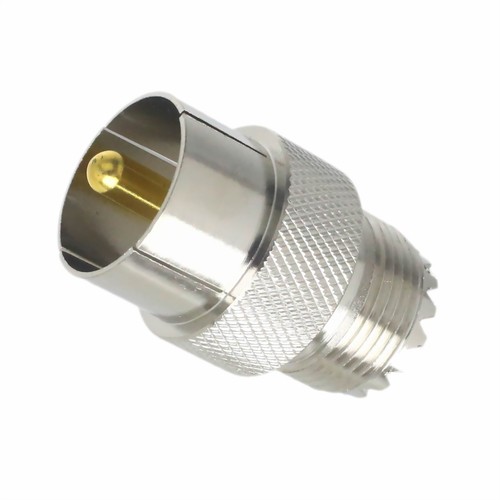 Quick Connect UHF PL-259 Male To SO-239 Female Coaxial Adapter - Slide-On Push-On Connector