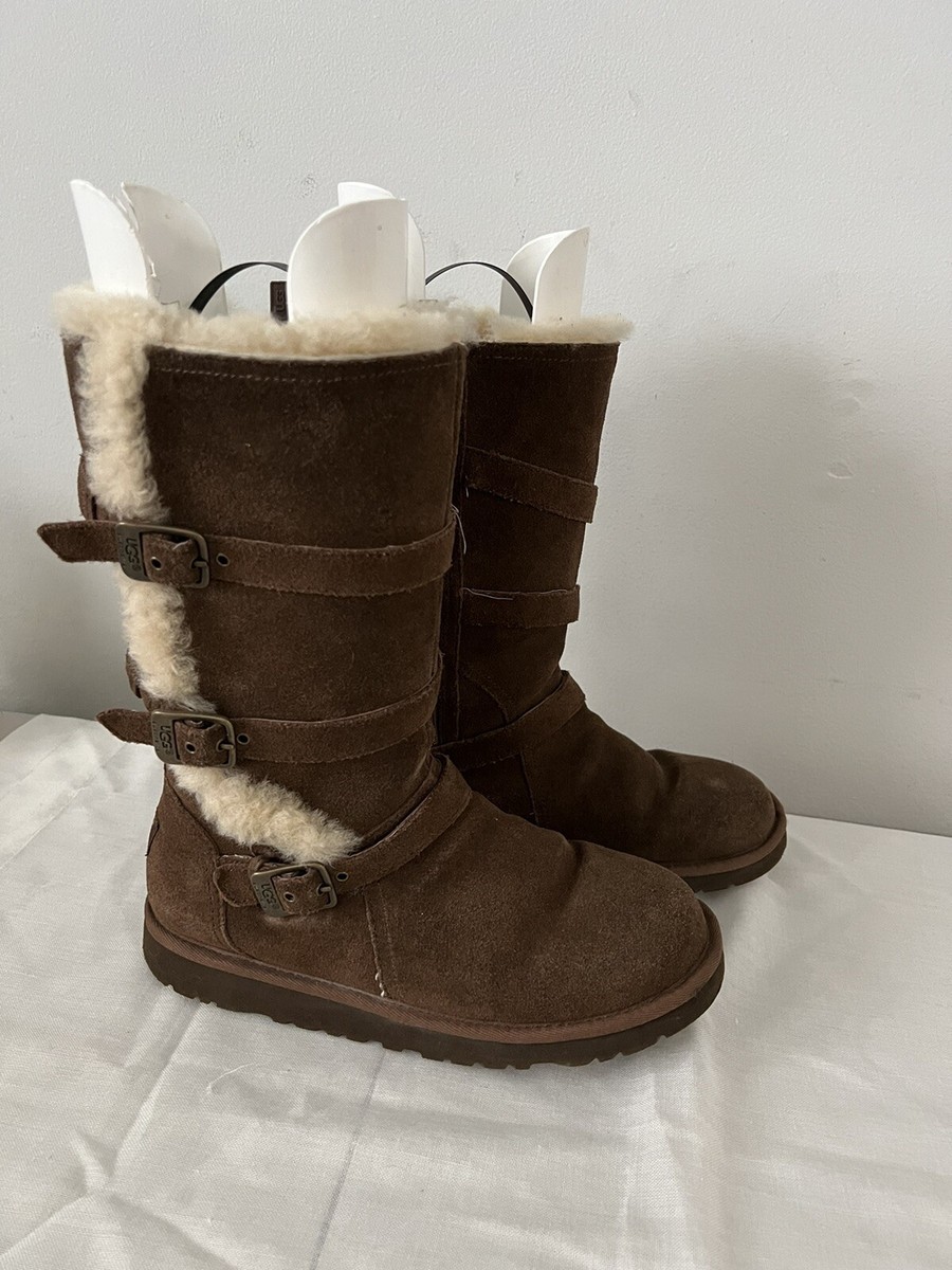WOMENS UGG AUSTRALIA S/N 1001520 MADDI TALL ZIPPER BOOTS SIZE