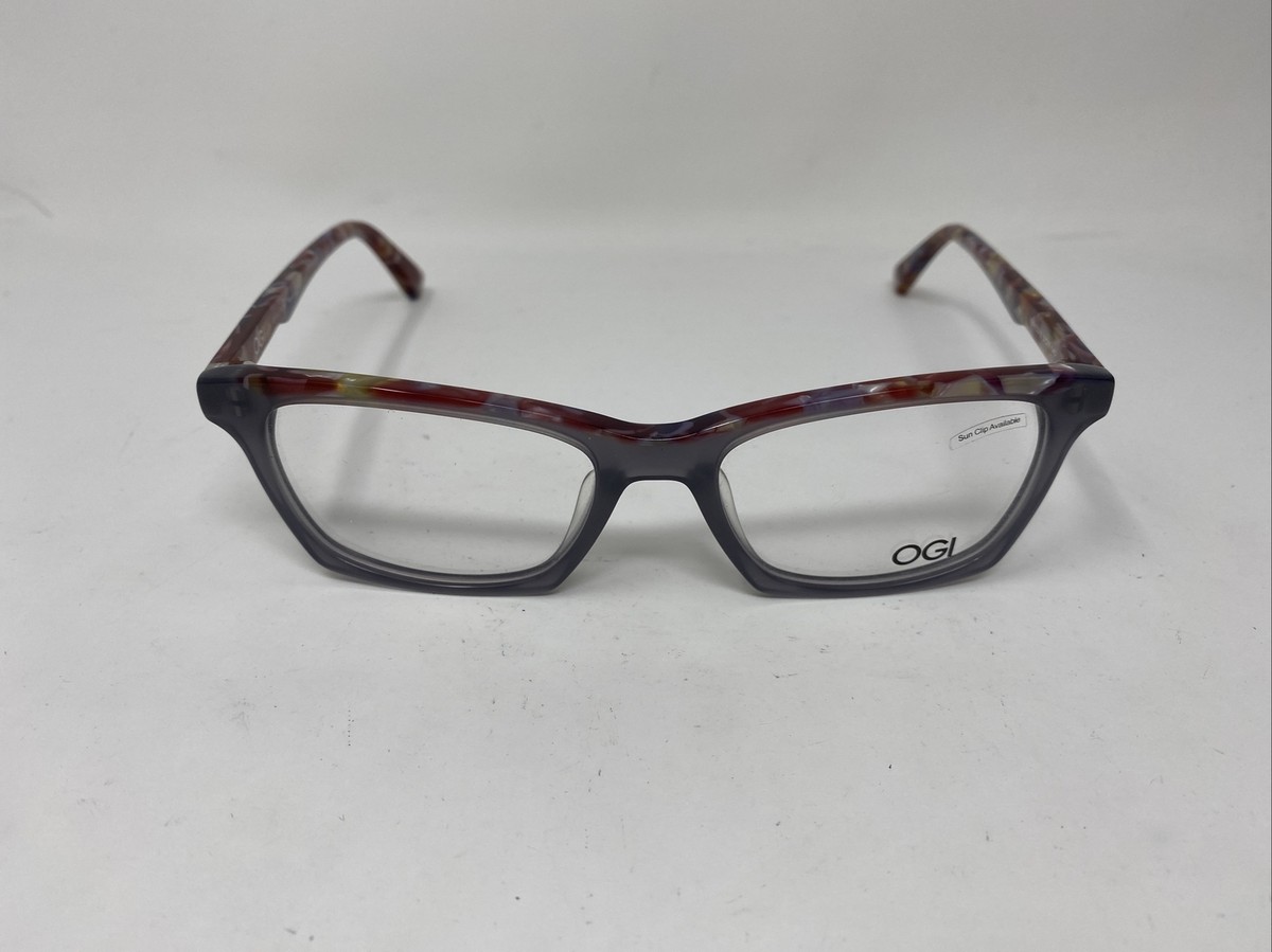 OGI EYEWEAR 9244/2219 51/17/140 GRAY RED MARBLE EYEGLASSES FRAME