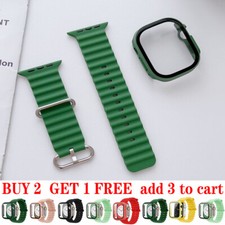 Case+ Ocean Band Strap Bracelet For Apple Watch Ultra 9 8 7 6 5 4 3 2 SE iWatch
