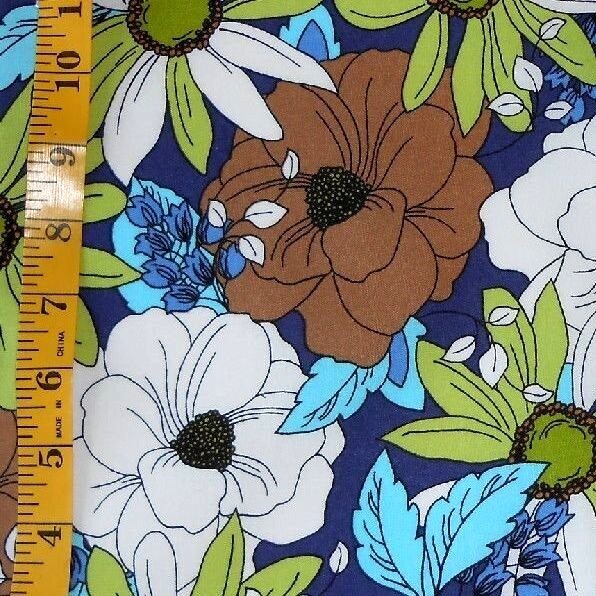 JOANN QUILT BLOCKS SEW SQUARED LARGE FLORAL 100 COTTON FABRIC