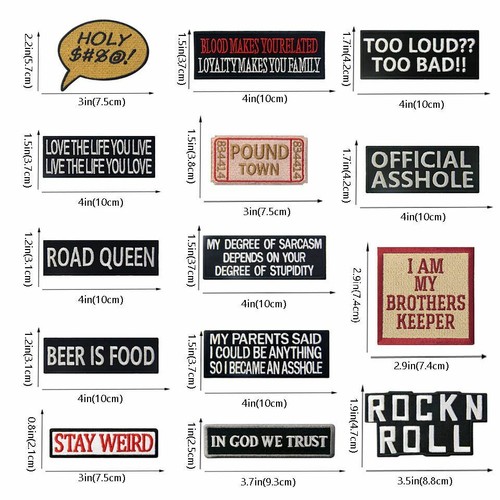 Embroidered Iron Sew On Clothing Patch transfers Badge applique Gift for Jackets - Picture 9 of 137