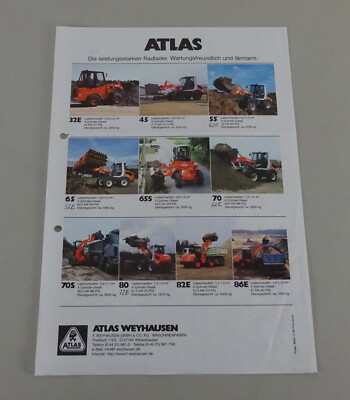 Brochure / Booklet Atlas Wheel Loader Programme Status 11/1998