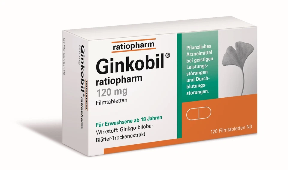 GINKOBIL RATIO 120mg 120 Filmtabletten PZN 06680881 Ratiopharm Katharinenapo