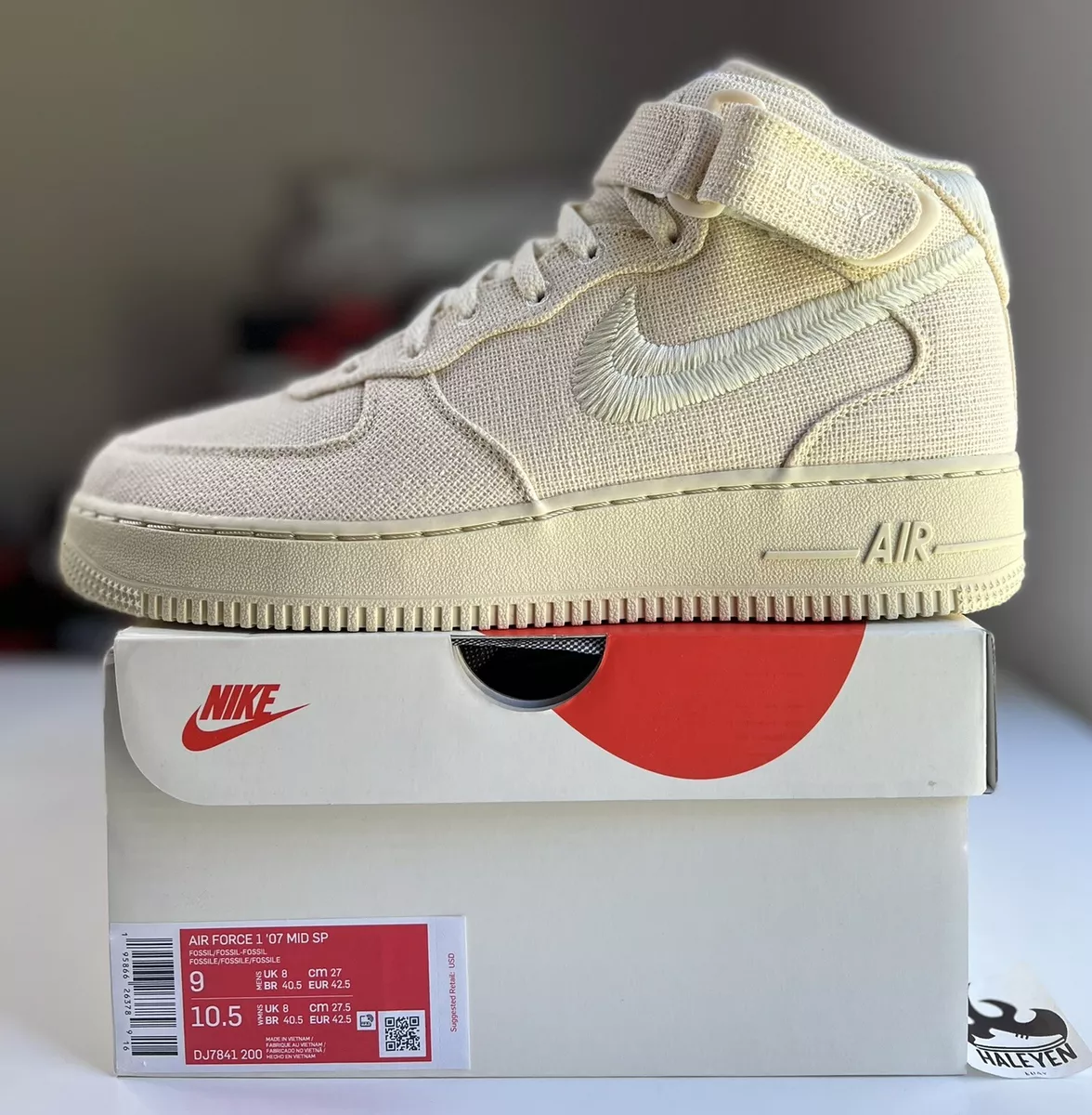 Nike Air Force 1 Mid Stussy Fossil