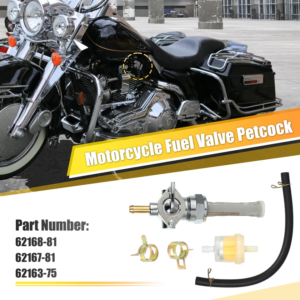 Interruptor de válvula de cierre de palanca de combustible de gasolina para motocicleta 62168-81 para Harley Davidson Foto 3 de 4