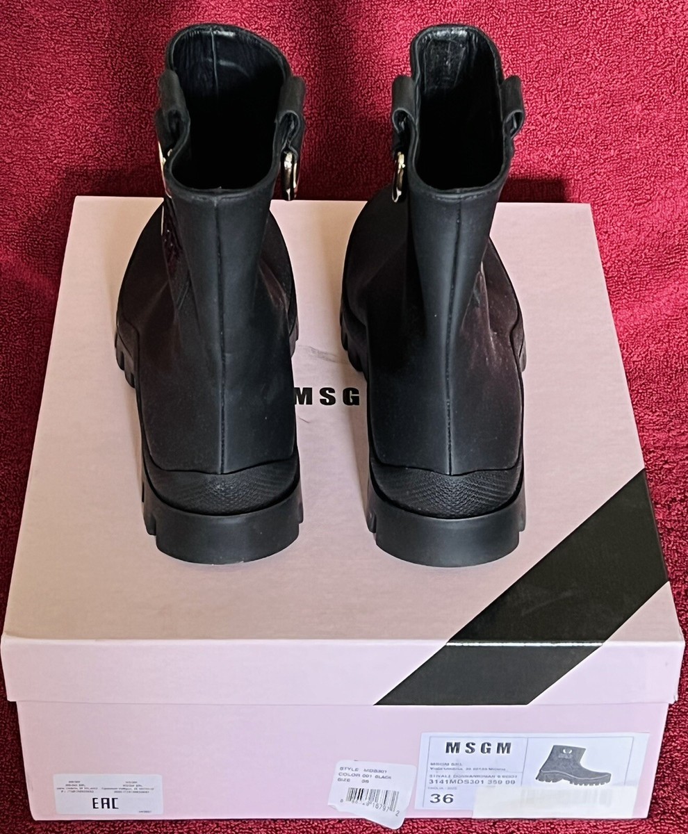 MSGM Women's Black Rain Boots Size 5.5 | eBay
